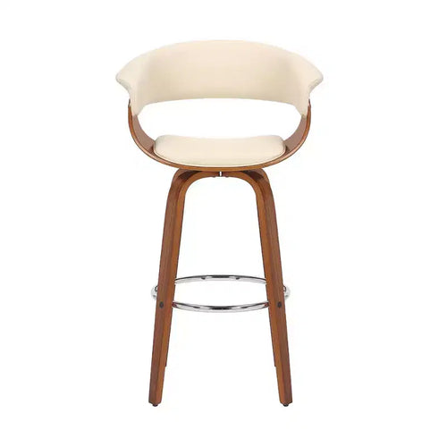 Sgabello da bar girevole in ecopelle e legno Julyssa da 26" - Armen Living