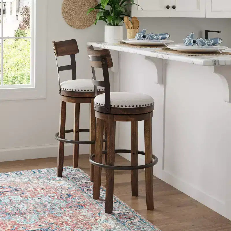 Sgabello da bar imbottito girevole Tall Valebeck - Design esclusivo Ashley
