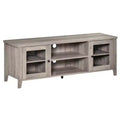 HOMCOM Modern TV Stand, Entertainment Center with Shelves and Cabinets for Flatscreen TVs up to 60 for Bedroom, Living Room