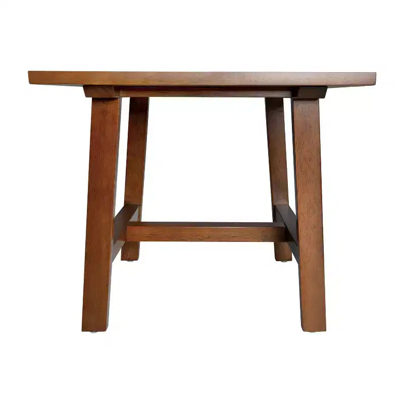Flash Furniture Eli Tavolino Rustico in Legno Massello, Tavolino d'Appoggio Stile Cavalletto