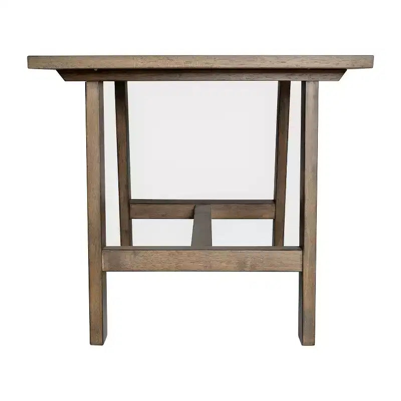 Flash Furniture Eli Tavolino Rustico in Legno Massello, Tavolino d'Appoggio Stile Cavalletto