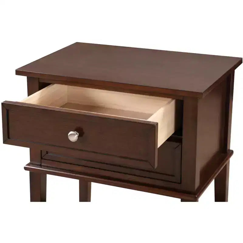 Comodino con 2 cassetti Newton di Passion Furniture (71 cm A x 56 cm L x 41 cm P)