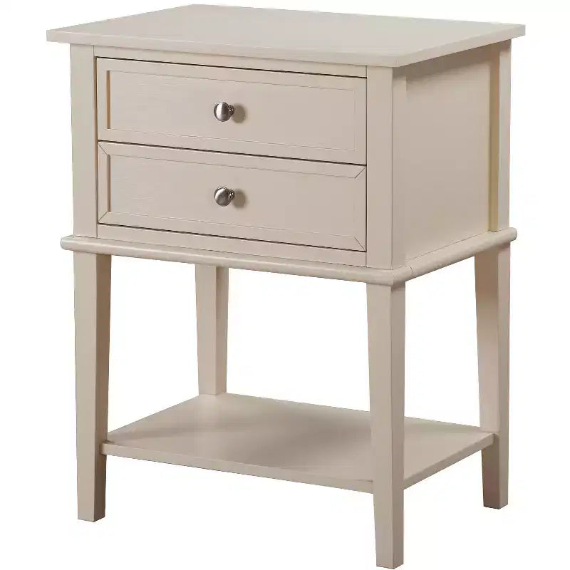 Comodino con 2 cassetti Newton di Passion Furniture (71 cm A x 56 cm L x 41 cm P)