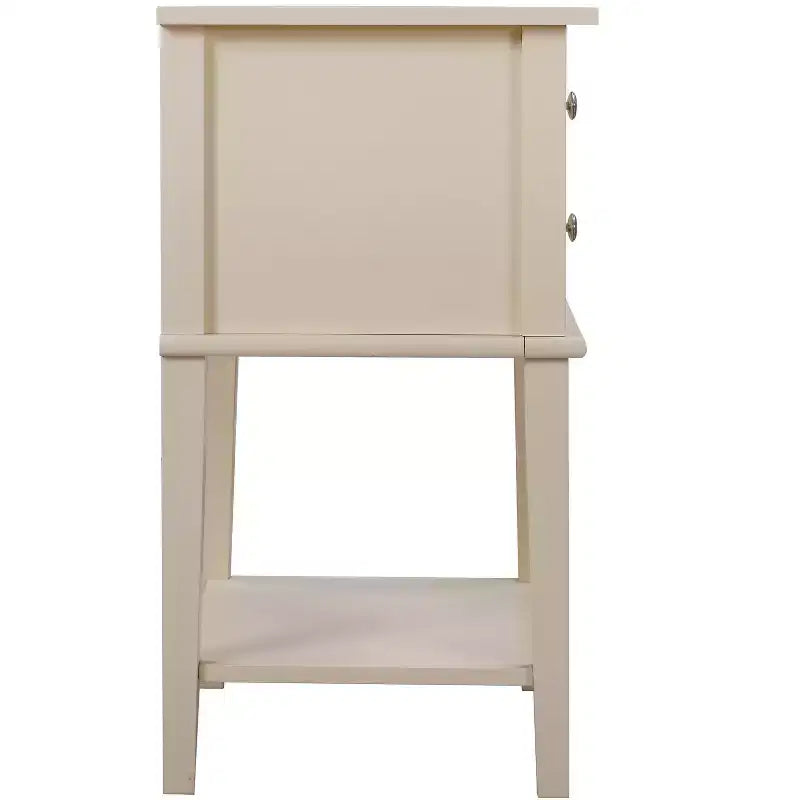 Comodino con 2 cassetti Newton di Passion Furniture (71 cm A x 56 cm L x 41 cm P)