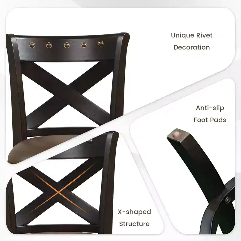 Sgabello da bar girevole Costway 26 con seduta in pelle PU, gambe in legno di gomma e poggiapiedi, altezza da bancone