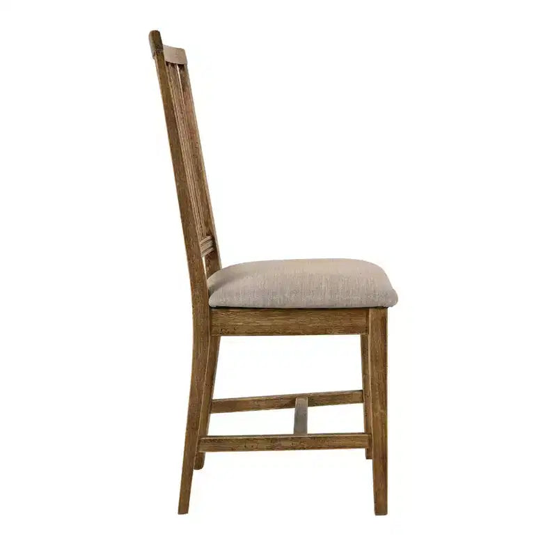 Set di 2 sedie imbottite Simple Relax in pelle scamosciata sintetica e rovere anticato
