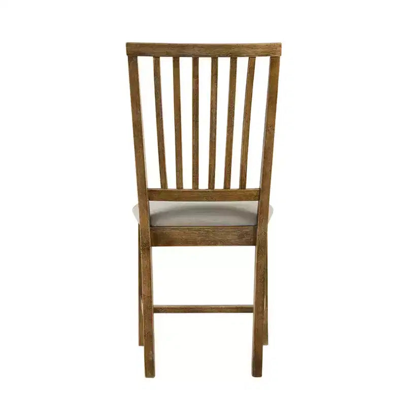 Set di 2 sedie imbottite Simple Relax in pelle scamosciata sintetica e rovere anticato