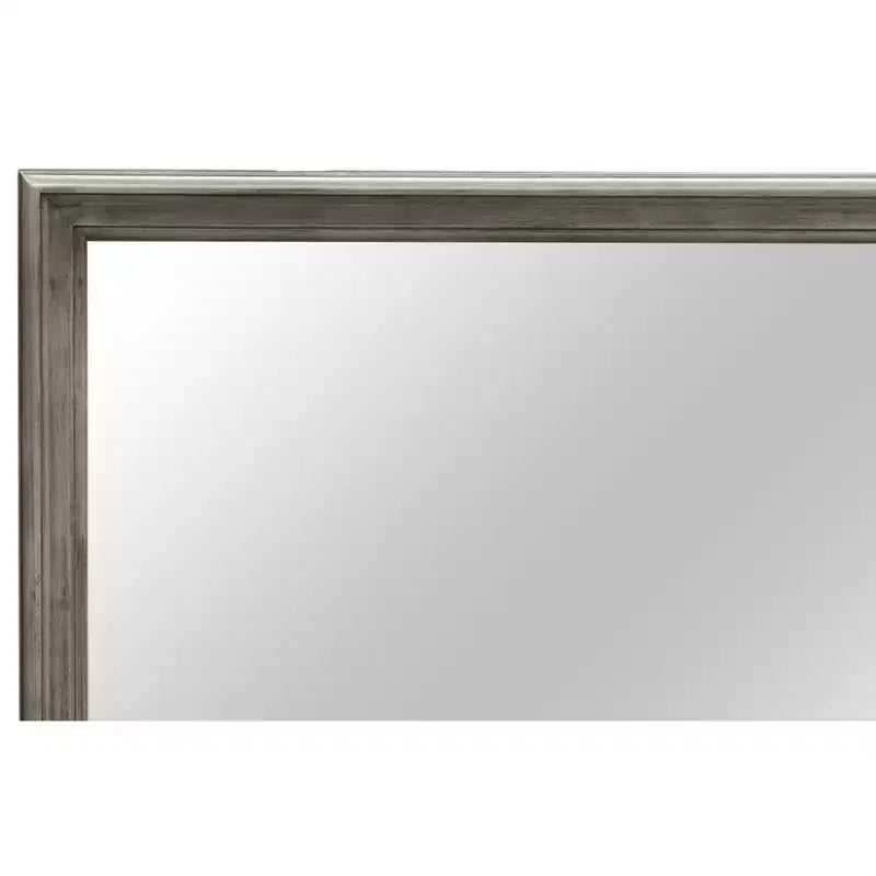 Passion Furniture Specchio da comò classico con cornice in legno, 38" x 38"