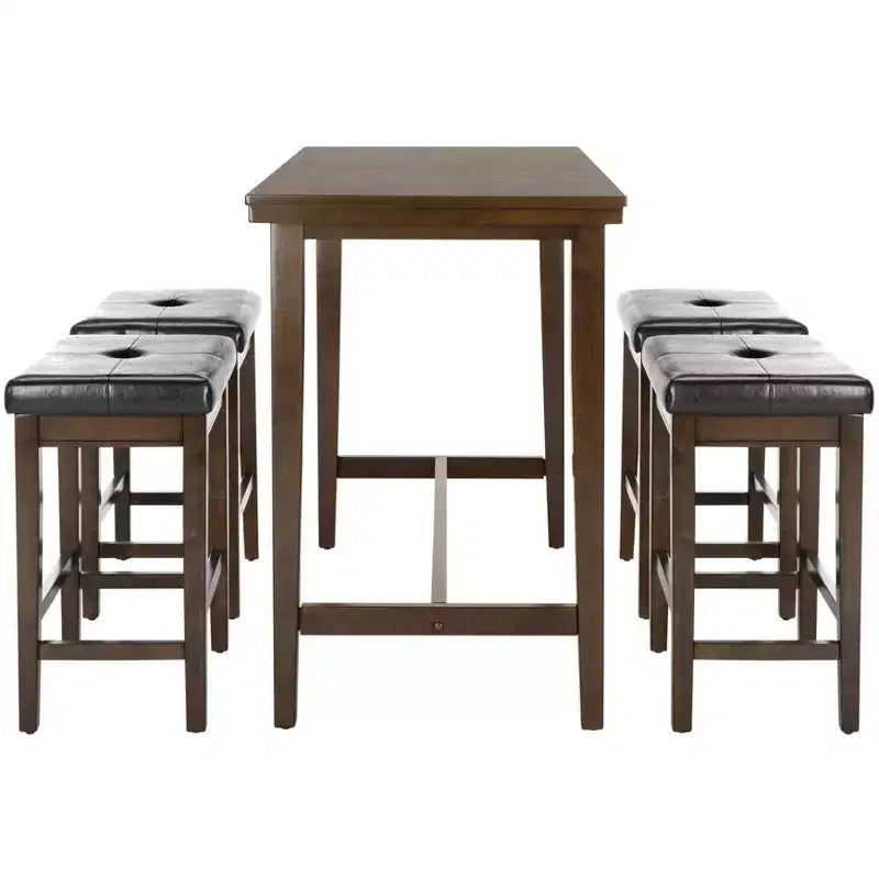 Set Pub Billy 5 pezzi - DNS9201A - Marrone Scuro/Nero - Safavieh