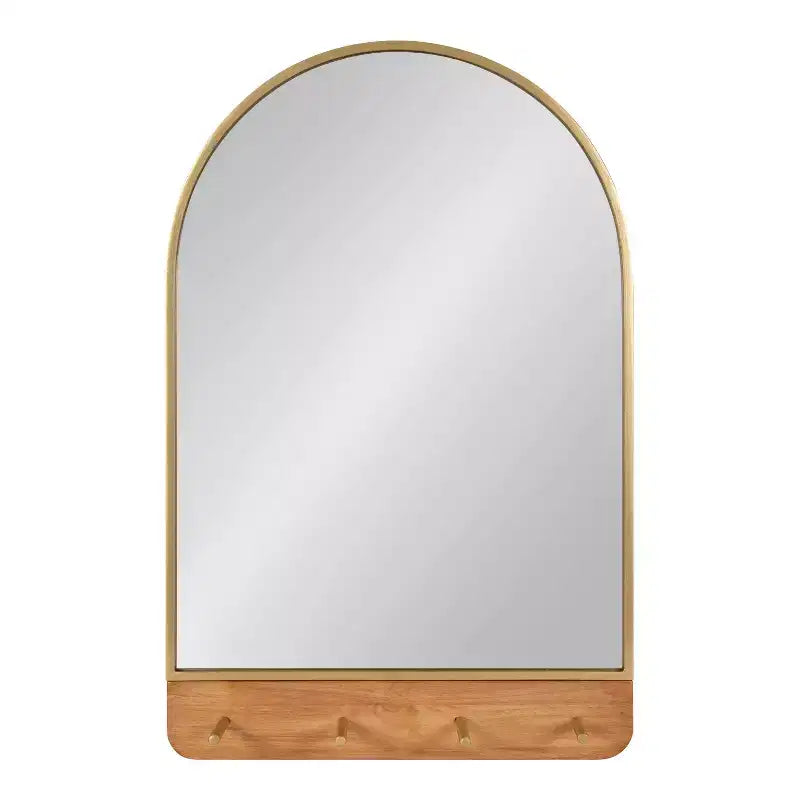Specchio da Parete ad Arco Kate and Laurel Schuyler con Ganci, 20x31, Naturale