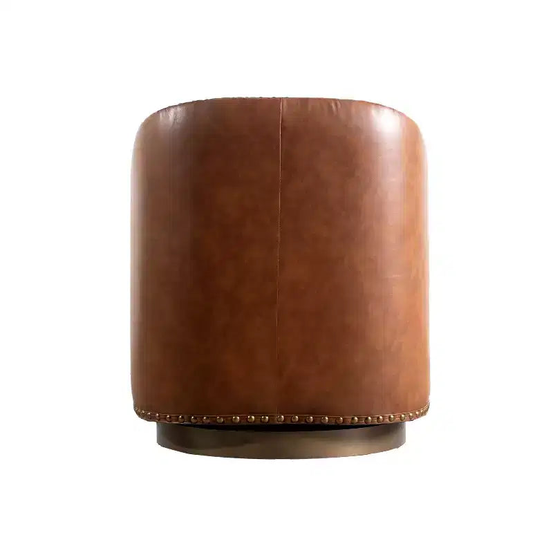 Flash Furniture Poltrona Club Myles con Base Girevole a 360° in Metallo e Rivestimento con Rifiniture Decorative con Borchie