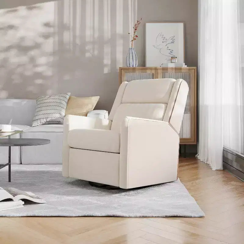 Poltrona reclinabile Flash Furniture Cash con base girevole, manuale girevole a 360 gradi, perfetta per soggiorno, camera da letto o cameretta dei bambini
