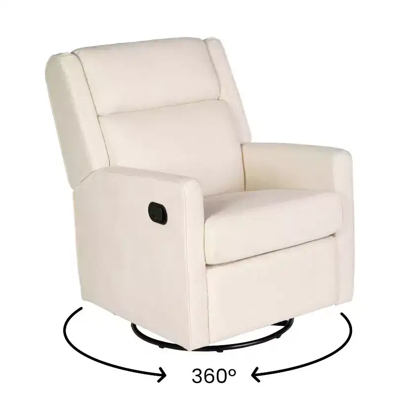 Poltrona reclinabile Flash Furniture Cash con base girevole, manuale girevole a 360 gradi, perfetta per soggiorno, camera da letto o cameretta dei bambini