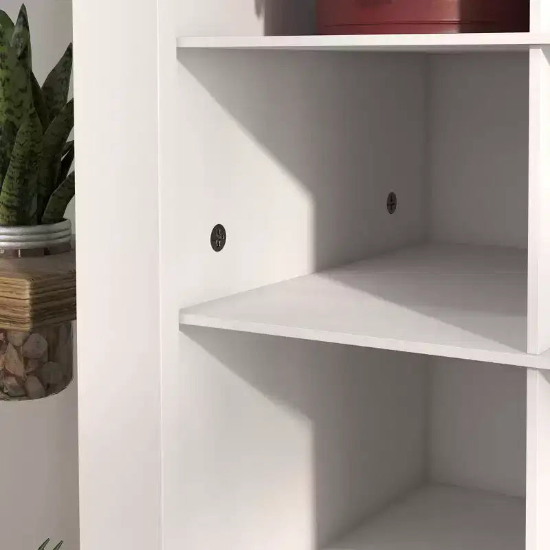 HOMCOM Scarpiera Stretta 71" per Ingresso, Scarpiera Alta con 3 Altezze di Cubi Aperti per 36 Paia di Scarpe per Corridoio, Bianca