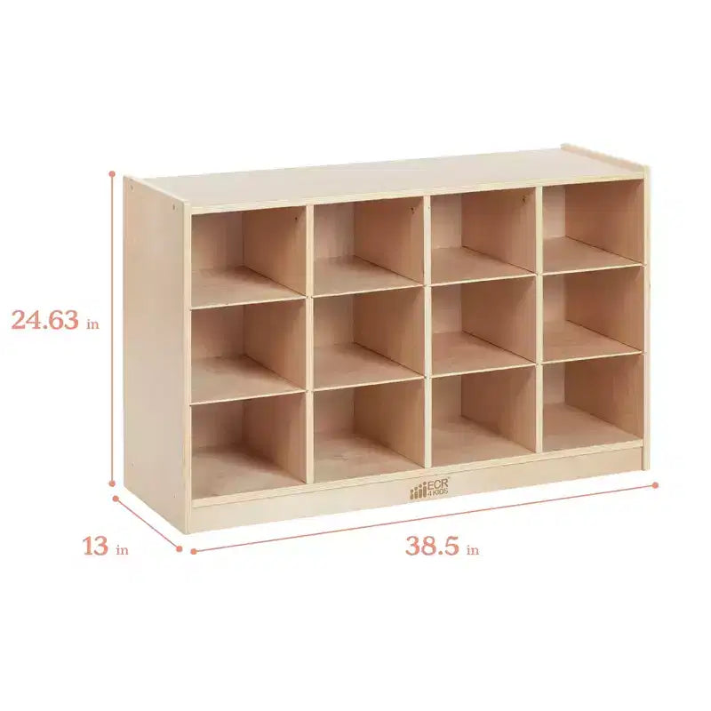 Mobile ECR4Kids con 12 scomparti per vassoi, 3x4, Arredo per la classe