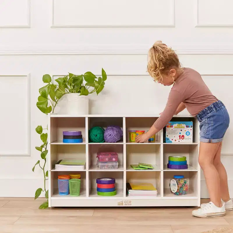 Mobile ECR4Kids con 12 scomparti per vassoi, 3x4, Arredo per la classe
