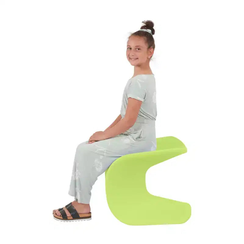 Sgabello a Trespolo ECR4Kids Wave Seat, Altezza Seduta 45.72 cm - 49.78 cm, Seduta Flessibile, Confezione da 2