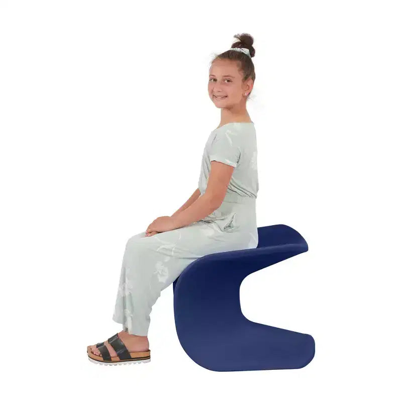 Sgabello a Trespolo ECR4Kids Wave Seat, Altezza Seduta 45.72 cm - 49.78 cm, Seduta Flessibile, Confezione da 2