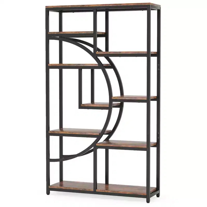 Lantine 5 Tier Bookshelf with 9-Open Storage Shelf