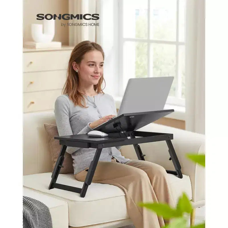 Vassoio da letto per colazione con scrivania per laptop e parte superiore inclinabile regolabile