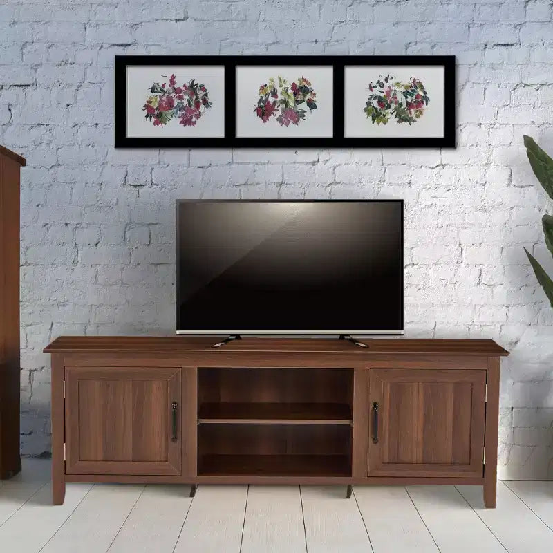 JOMEED Mobile TV Supporta fino a 50 kg, Tavolino Consolle con Contenitore, Mobile Contenitore per Media e Intrattenimento per Home Theater, Camera da Leto e Soggiorno