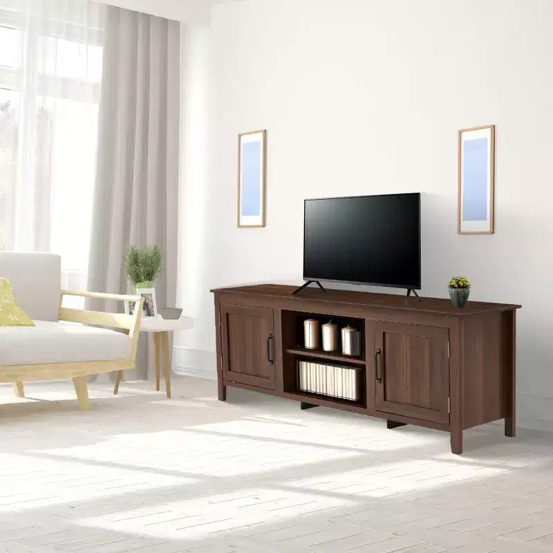 JOMEED Mobile TV Supporta fino a 50 kg, Tavolino Consolle con Contenitore, Mobile Contenitore per Media e Intrattenimento per Home Theater, Camera da Leto e Soggiorno