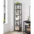 6-Tier Bookshelf, Large Bookcase with Steel Frame, Deep Book Shelffor Office, Living Room