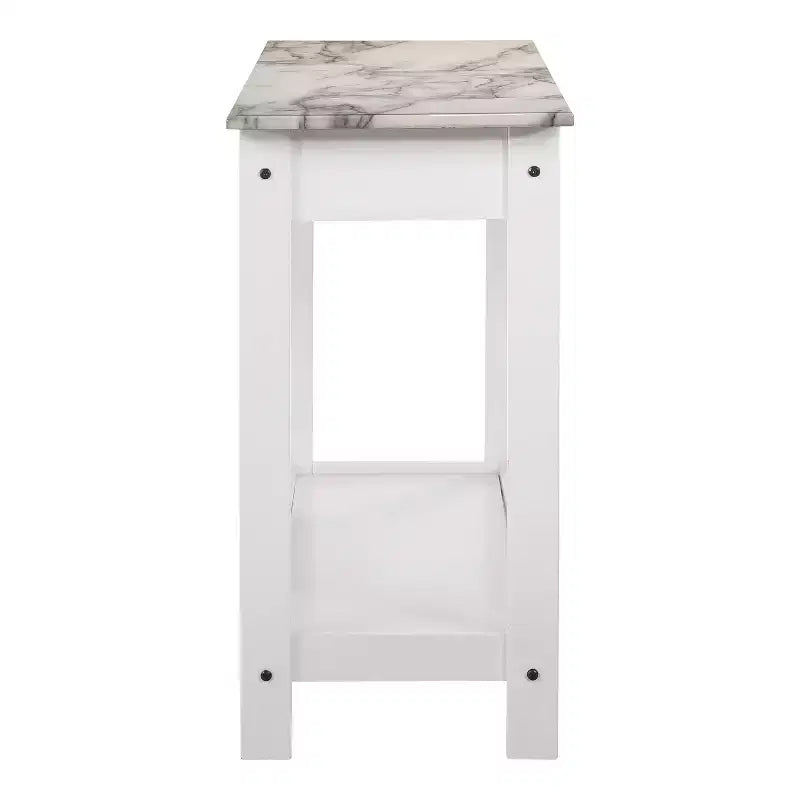 Tavolo consolle Minsay Transitional con cassetto e ripiano in finto marmo - HOMES: Inside + Out