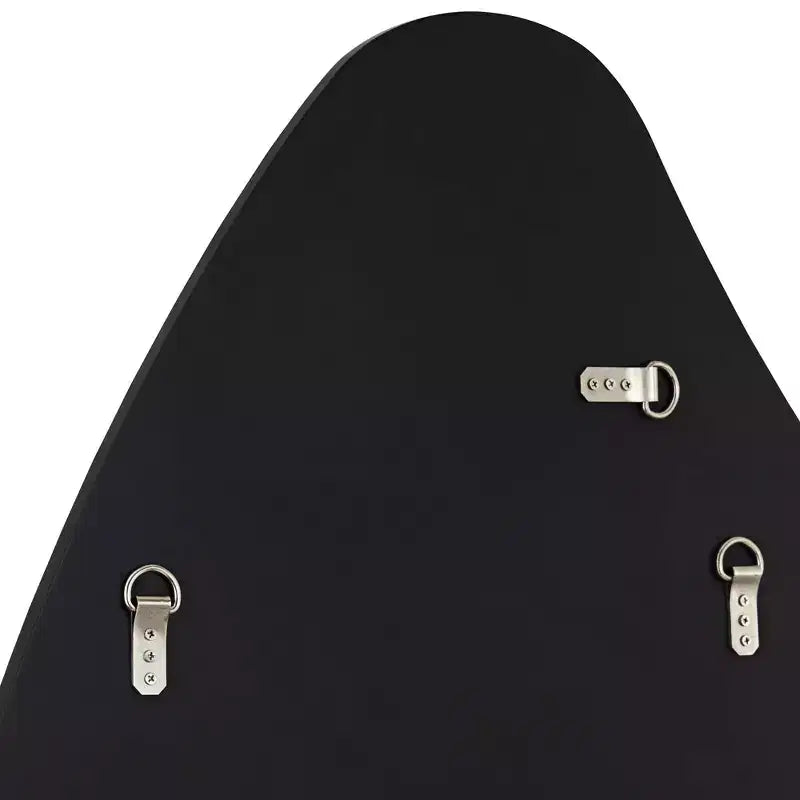 Noble Park Cavandish Specchio da Parete con Bordo Arrotondato, Vano Moderno, Vetro Smussato, Cornice in Legno Nero Opaco, Larghezza 71 cm, per Bagno