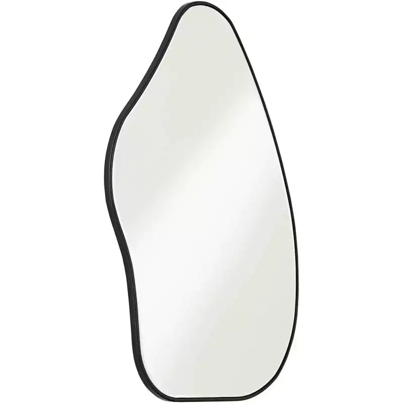 Noble Park Cavandish Specchio da Parete con Bordo Arrotondato, Vano Moderno, Vetro Smussato, Cornice in Legno Nero Opaco, Larghezza 71 cm, per Bagno