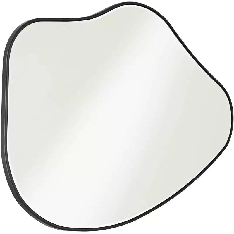 Noble Park Cavandish Specchio da Parete con Bordo Arrotondato, Vano Moderno, Vetro Smussato, Cornice in Legno Nero Opaco, Larghezza 71 cm, per Bagno
