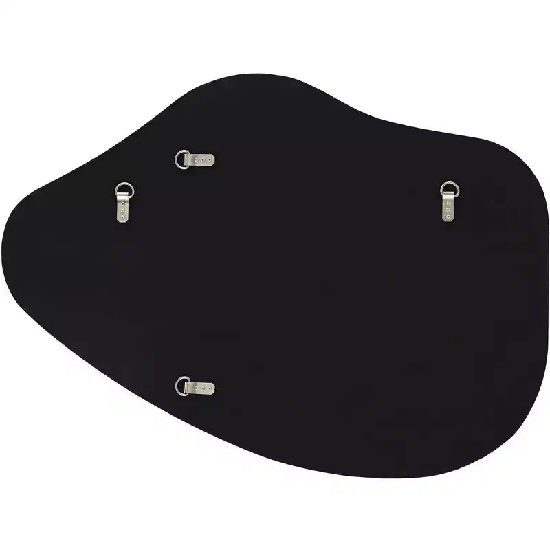 Noble Park Cavandish Specchio da Parete con Bordo Arrotondato, Vano Moderno, Vetro Smussato, Cornice in Legno Nero Opaco, Larghezza 71 cm, per Bagno