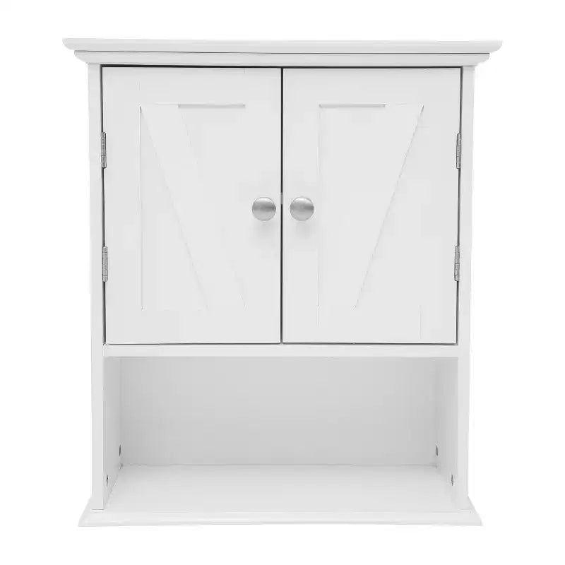Flash Furniture Mobiletto da Bagno a Parete Dune con Chiusura Magnetica, Ripiano Regolabile e Ripiano Inferiore Aperto