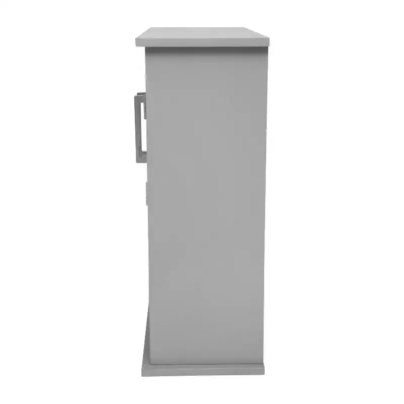 Pensile da bagno Merrick Lane con ripiano regolabile, ripiano inferiore aperto e ante con chiusura magnetica