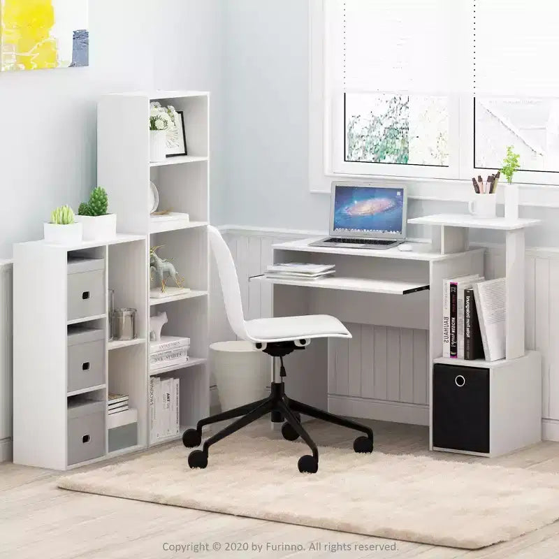Libreria Furinno a 5 cubi reversibili con scomparti aperti, mobile organizer multiuso