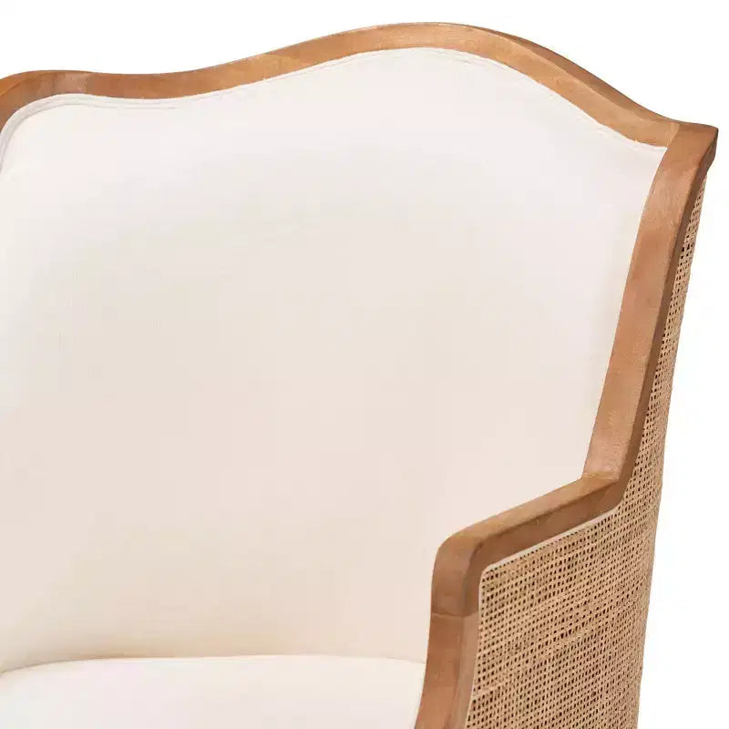 Poltrona d'Appoggio Bali & Pari Elizette in Tessuto e Legno