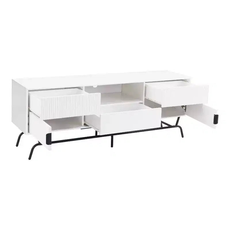 Mobile TV moderno a 3 cassetti miBasics Meadowgrove per televisori fino a 65" con armadietto