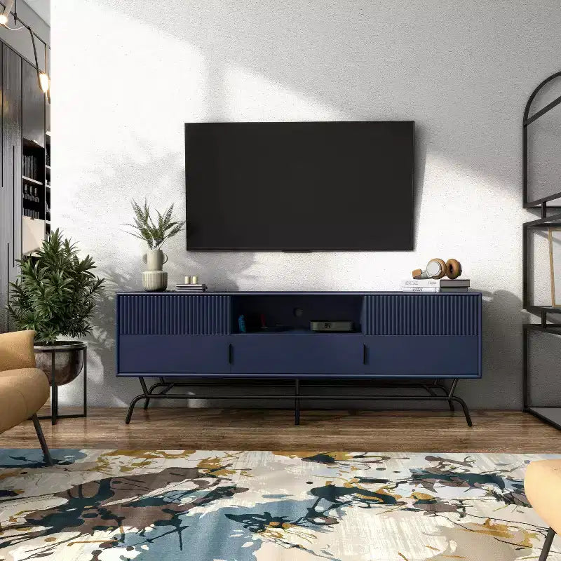 Mobile TV moderno a 3 cassetti miBasics Meadowgrove per televisori fino a 65" con armadietto
