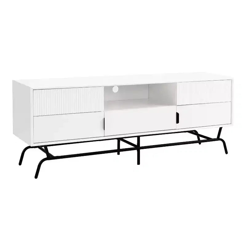Mobile TV moderno a 3 cassetti miBasics Meadowgrove per televisori fino a 65" con armadietto