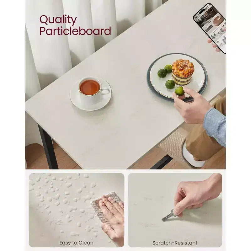 VASAGLE, Bancone Stretto e Lungo, Cucina Sala da Pranzo, Tavolo Alto da Pub, Robusta Struttura in Metallo, Design Industriale, 40 x 120 x 90 cm