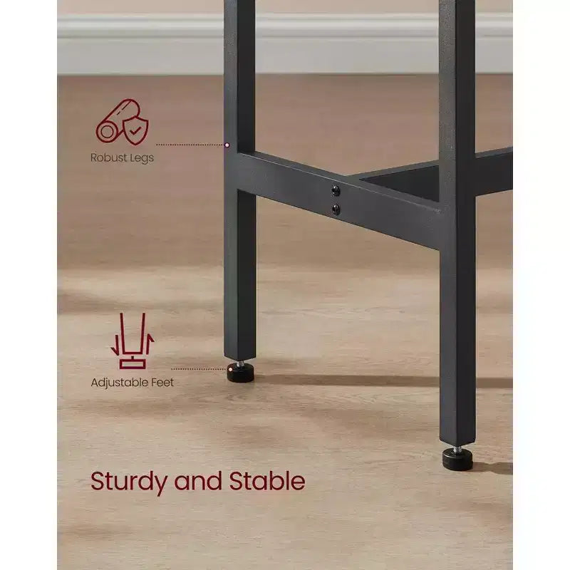 VASAGLE, Bancone Stretto e Lungo, Cucina Sala da Pranzo, Tavolo Alto da Pub, Robusta Struttura in Metallo, Design Industriale, 40 x 120 x 90 cm