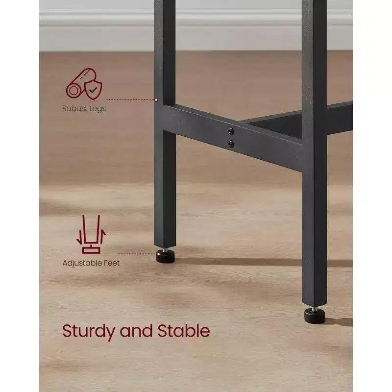 VASAGLE, Bancone Stretto e Lungo, Cucina Sala da Pranzo, Tavolo Alto da Pub, Robusta Struttura in Metallo, Design Industriale, 40 x 120 x 90 cm