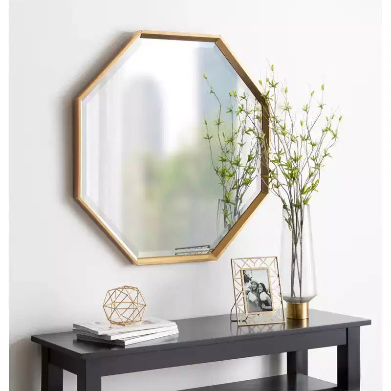 Specchio da parete ottagonale Calder oro - Kate & Laurel All Things Decor