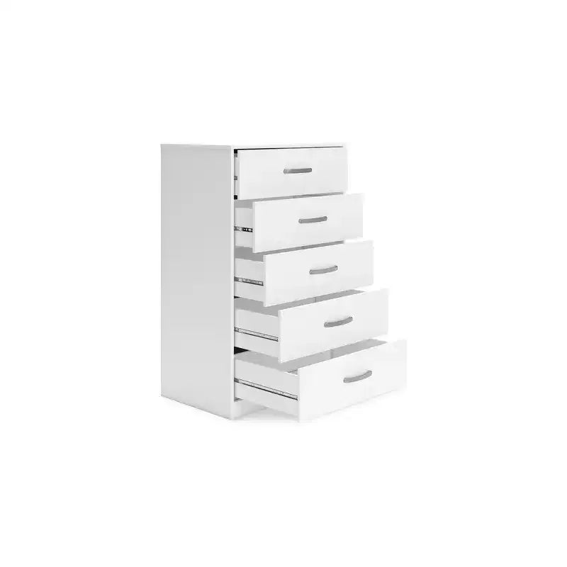 Signature Design by Ashley Cassettiera Flannia in Stile Casual, Bianca