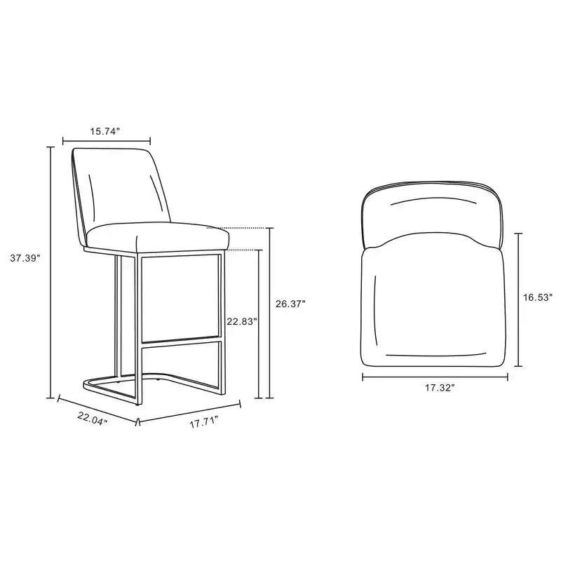 Manhattan Comfort Set di 3 Sgabelli da Bar Altezza Bancone Serena