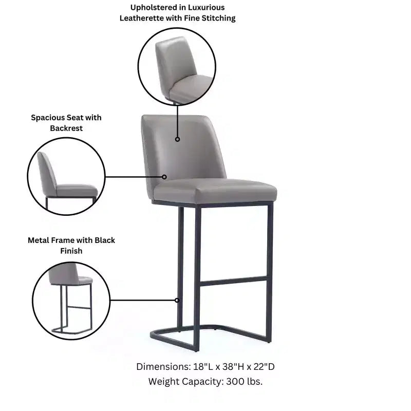 Manhattan Comfort Set di 3 Sgabelli da Bar Altezza Bancone Serena
