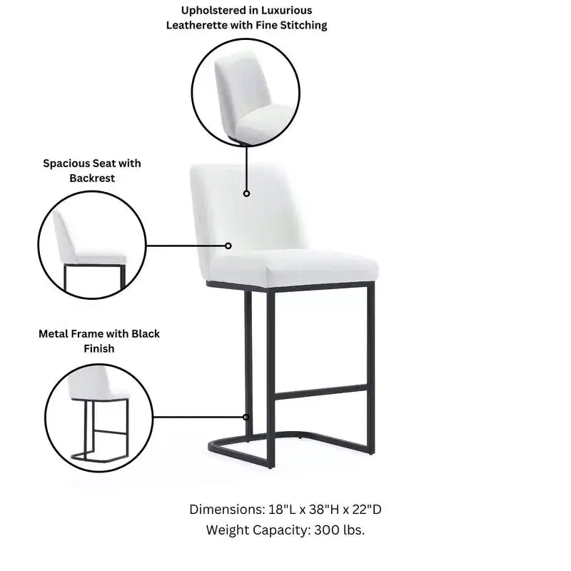Manhattan Comfort Set di 3 Sgabelli da Bar Altezza Bancone Serena