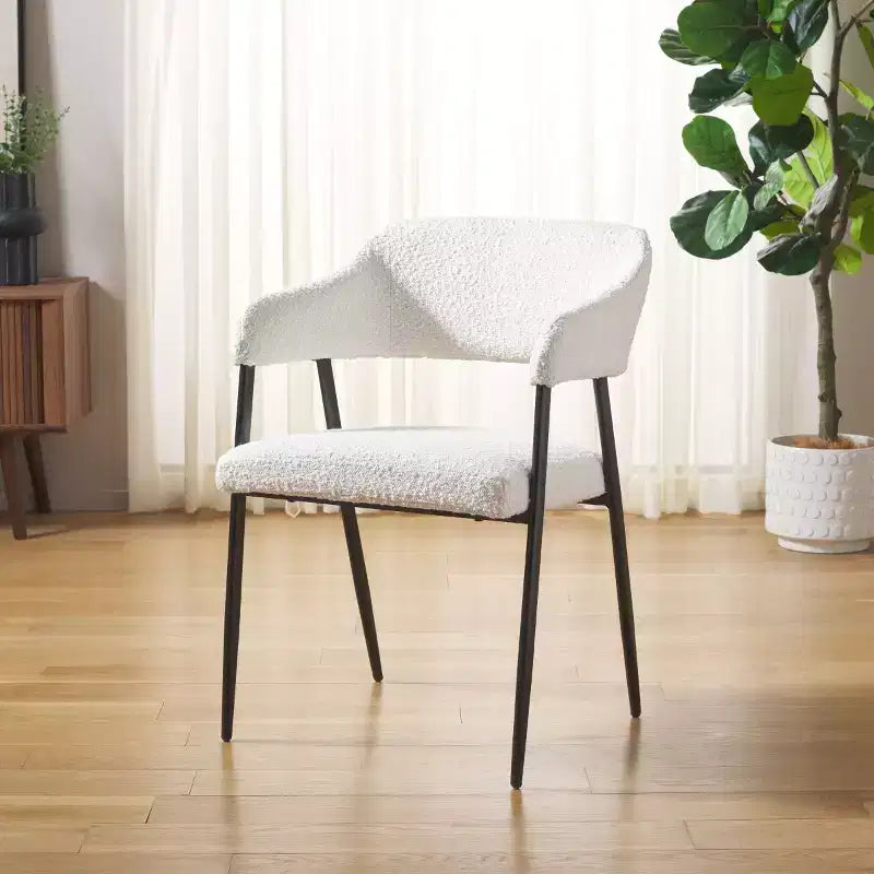 Sedia da pranzo Naoko - DCH1105 - Bianco/Nero - Safavieh