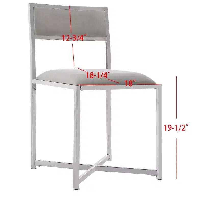 Sedia Menken cromata (set di 2) - FOX6301 - Safavieh Couture