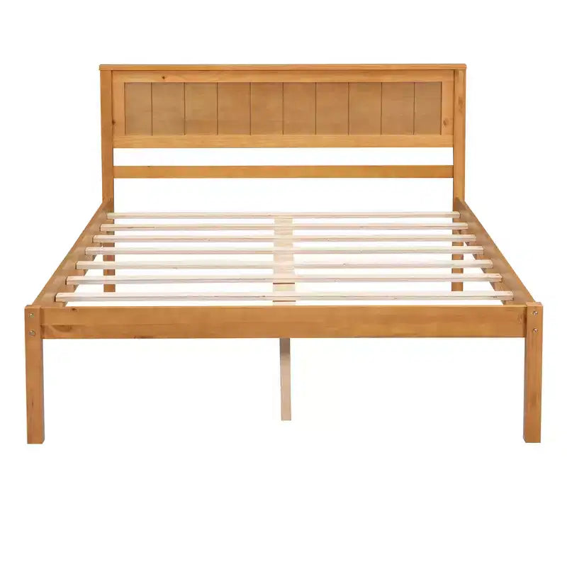 ModernLuxe - Struttura letto a piattaforma in legno matrimoniale/queen/king size con testiera 4W